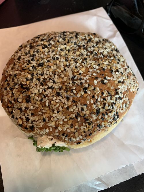 Vegan everything bagel   at Doughbot Donuts in Sacramento