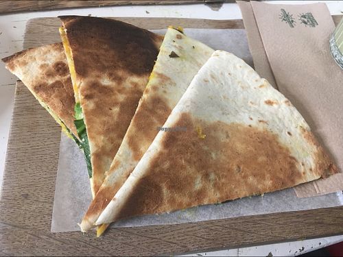 Vegan quesadillas  at Funk You Natural Food in Berlin