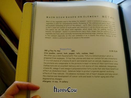 A page of the menu. at Good Five in Bratislava