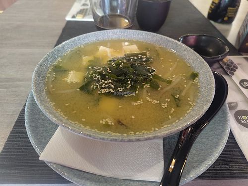 Miso soup at KOKU Sushi in Boleslawiec