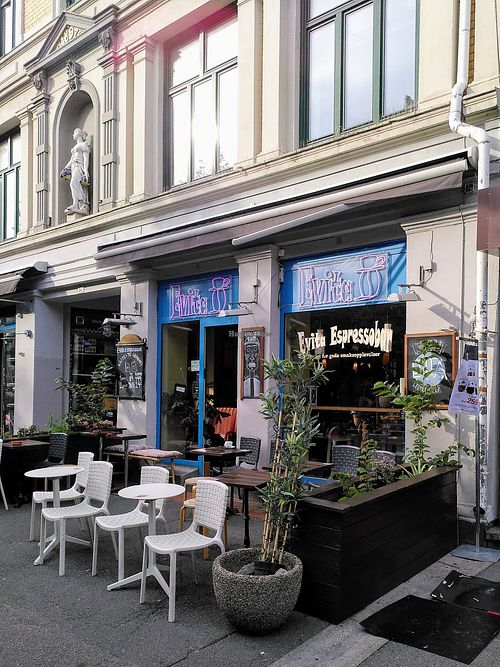 Façade at Evita Espressobar in Oslo