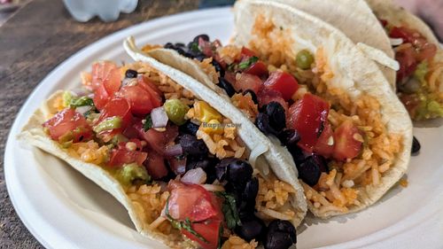 Vegan tacos at Tacos del Sol in Ambleside