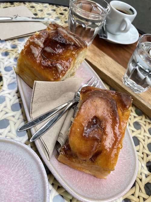 Apple roll & cinnamon roll (or “zopf”)  at La Boulangerie  in Basel