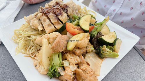  number 7 with vegan duck  at Vegan Gesund in Hannover