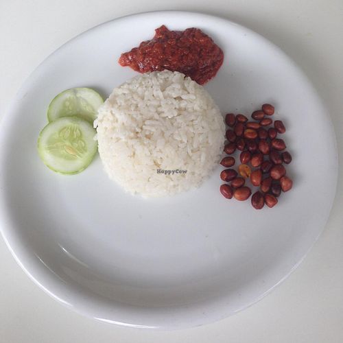 Delicious Vegan Nasi Lemak - try it! at The Ganga Cafe @ BANGSAR in Kuala Lumpur