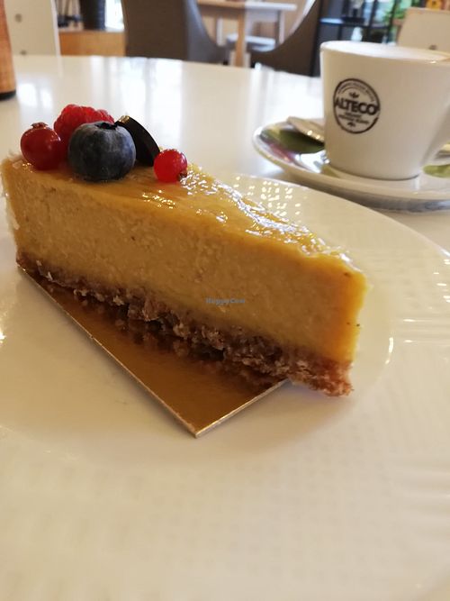 Vegan cake at Cafe Bitīte in Jurmala