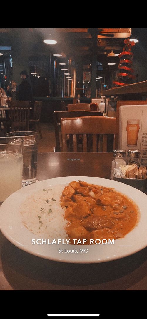 (Used to be) vegan curry  at Schlafly Bottleworks in St Louis