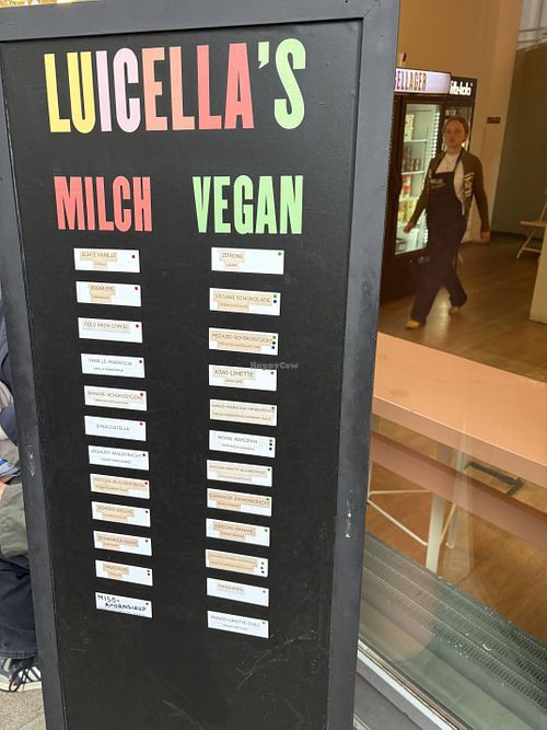 The menu  at Luicella's in Hamburg