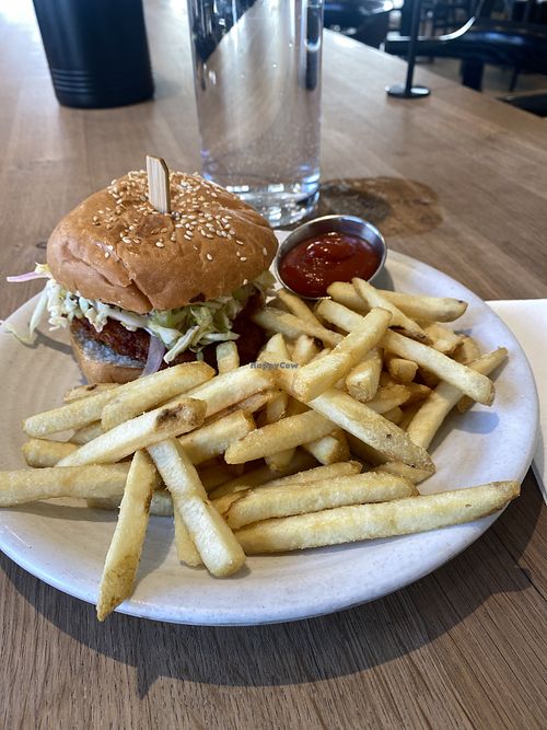 Spicy Vegan Chick’n’ w/o Herb Sauce and Avocado 😛  at Rad Radish in San Francisco