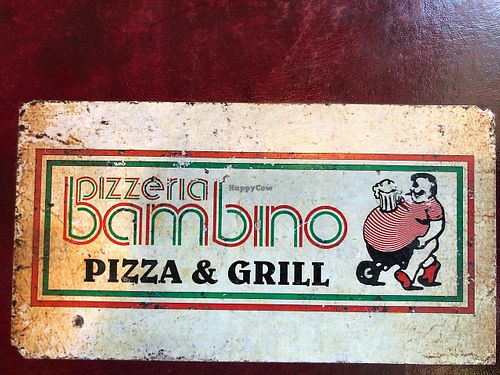 Their rather bizarre logo!  at Pizzeria Bambino in Fazana