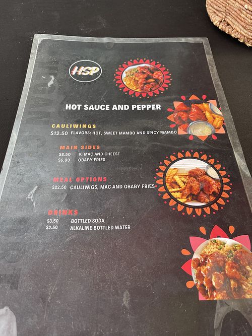 Menú  at Hot Sauce and Pepper in Mesa