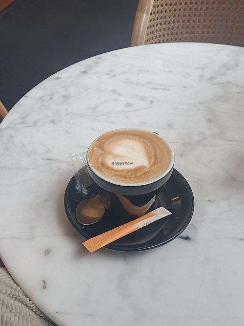 cappuccino with oat milk at The Bakery Leeuwarden in Leeuwarden
