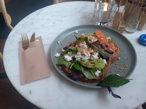 vegan avocado toast at The Bakery Leeuwarden in Leeuwarden