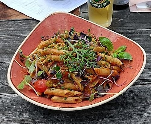 vegan Strandnudeln at Weisse Düne in Norderney