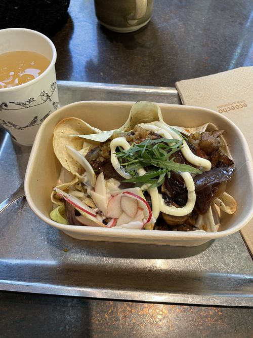 Vegan wrap with swedish mushrooms and apple   at Vårt Kök in Malmo