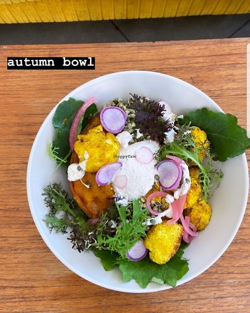 Autumn bowl at Momo Wholefood in Newcastle