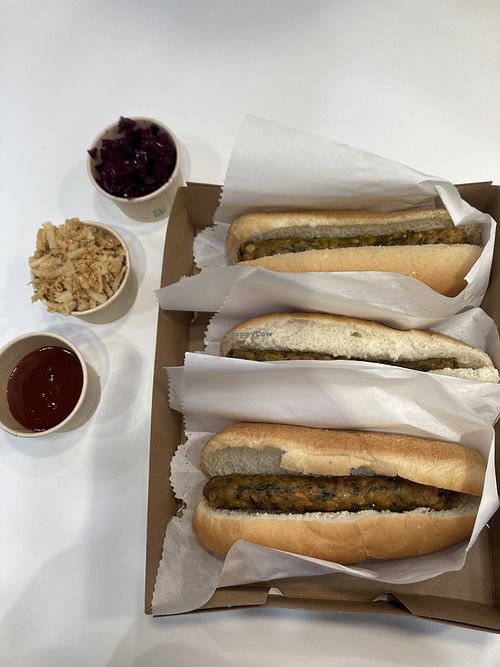 Vegan hot dogs  at IKEA in Ottawa