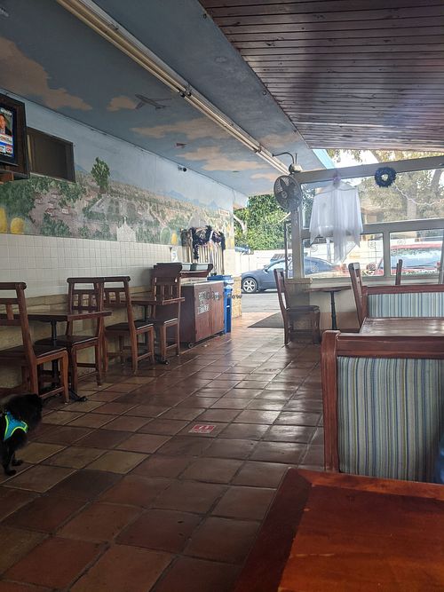 Open air seating at Super Cucas in Santa Barbara