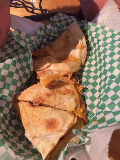 Kids vegan quesadilla with chickn. at Green New American Vegetarian in Phoenix