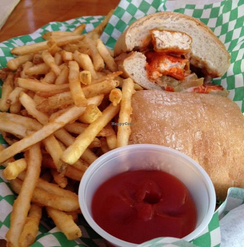 The Faux-Let O' Fish Po'Boy special  at Green New American Vegetarian in Phoenix