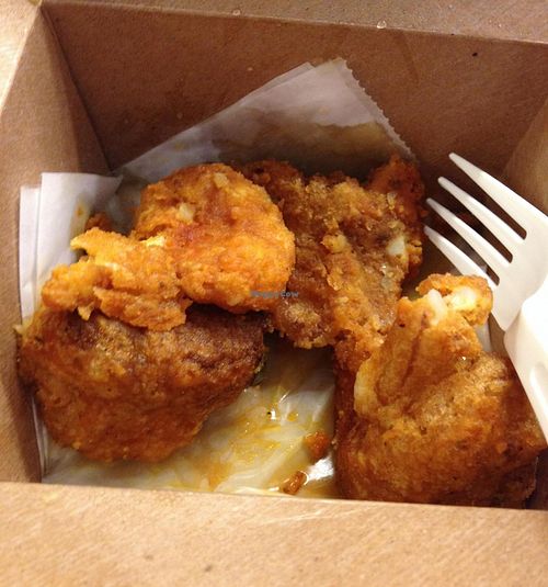 Cauliflower Buffalo Bites: featured during Happy Hour at Green Phoenix (not on the regular menu) at Green New American Vegetarian in Phoenix