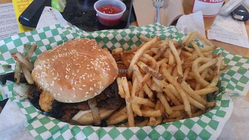 BBBQ burger  at Green New American Vegetarian in Phoenix