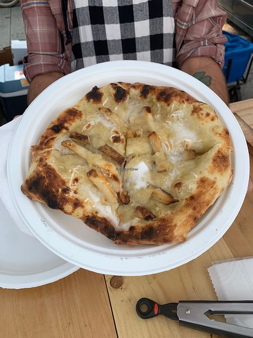 Vegan poutine pizza at Okanagan Plant Powered at Plant Powered Eats - Maybe closed in Kamloops