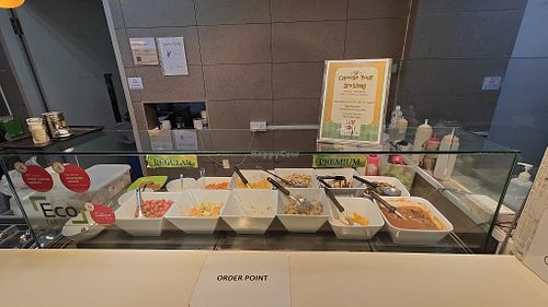 A wide selection of vegetables to go with your rice or pasta bowl at Canopy Greens in Central Singapore