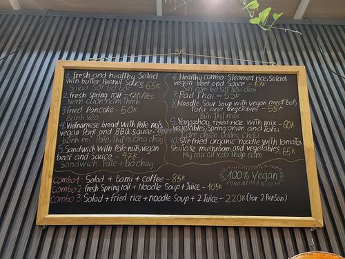 Menu (May, 2024) at Lian Hua Vegetarian in Hanoi