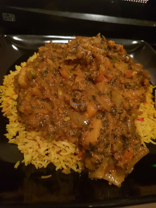 Vegan methi with nut pilau #Veganuary at Spice Station in South Shields