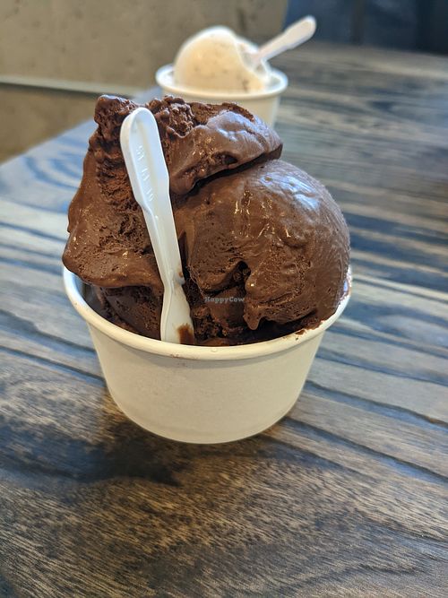 Dark chocolate almond milk gelato at La Gelatteria in Kensington
