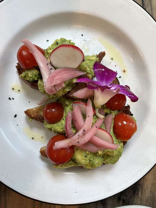 Avocado toast   at La Gelatteria in Kensington