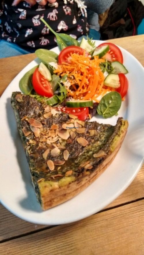 spinach quiche at Freckles in Berlin