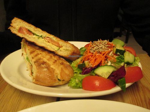 Panini and salad at Freckles in Berlin