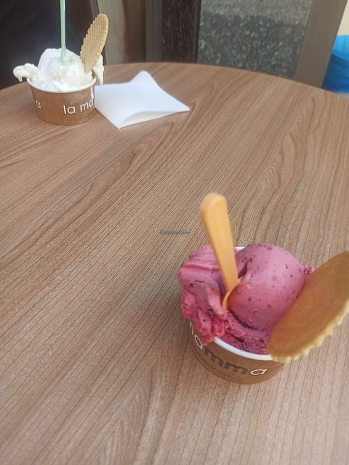 mojito & frutos del bosque at La Mamma Gelateria in Sant Feliu De Guixols