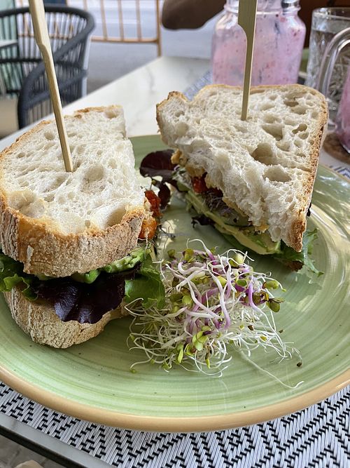 Chickpea tuna sammie   at Vegan Bistró in Mallorca