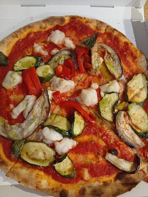 Rice mozzarella and veggies at Nevodi PizzaLab in Venice