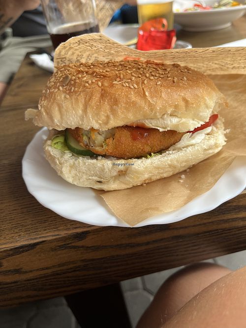Vegan burger at Milano in Jajce
