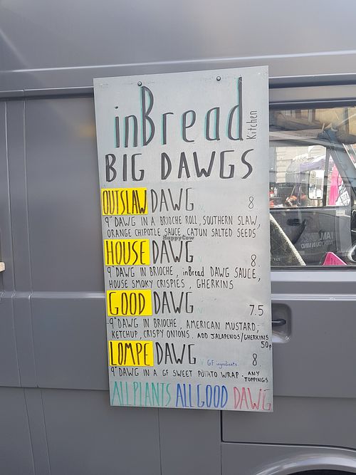 Big dawgs menu at InBreadKitchen in Newcastle Upon Tyne