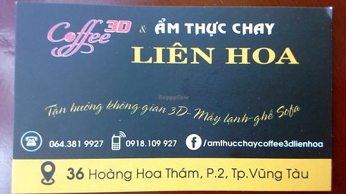 Adress card at Quan Am Lien Tho in Vung Tau