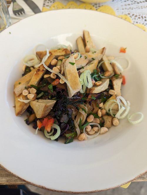 Noodles with tofu at A Horta - Bio Bistro in Sesimbra