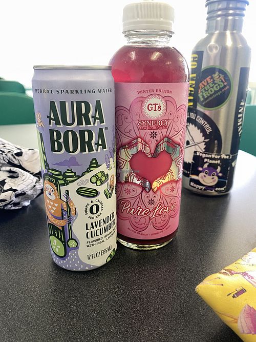 Drinks, Vegan Cookie, and Strawberries ~$15 Love the Lavender Cucumber Water, refreshing!  at Nature's Best Foods in Oakland