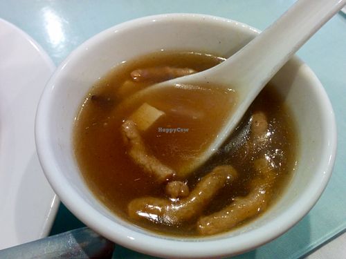 Soup of the day, miso at Nature Vegetarian Restaurant in Oakland