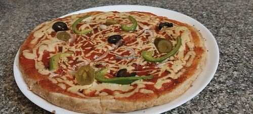 Whole Wheat Oil free Vegan Pizza at Cafe ZERO in Karnataka