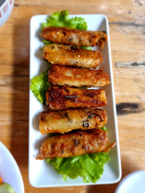 Spring Rolls at Quan Chay Buffet Lac Tam Vegan in Hue
