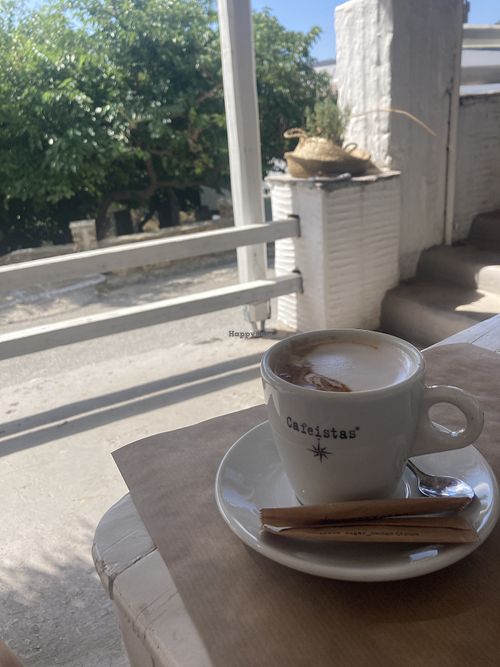 Soy Cappuccino   at Krok Monsieur All day Bistrot in Tinos