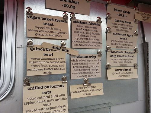 daily menu at The Uprooted Kitchen in Gilbert