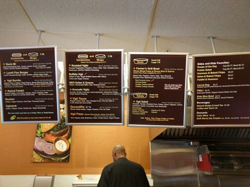 menu at Vge Cafe in Bryn Mawr