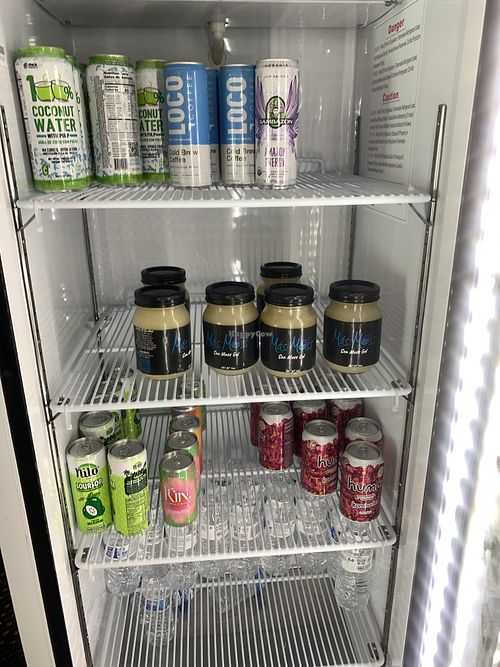 Beverages for sale   at The Vegan Vato in Victorville