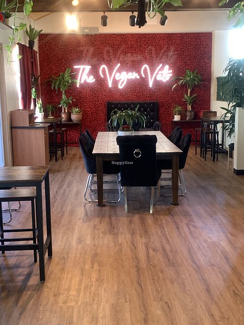 Seating area inside restaurant   at The Vegan Vato in Victorville